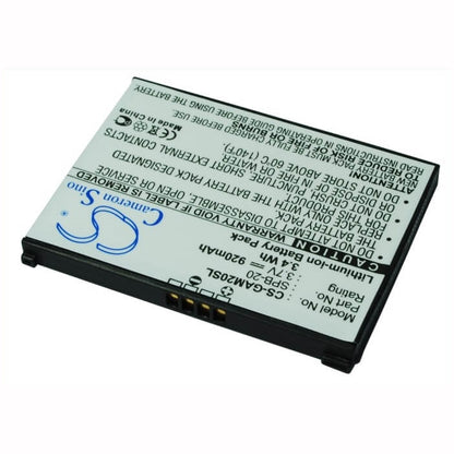 3.7V, 920mAh, Li-ion Battery fits Garmin-asus, Nuvifone M20, Nuvifone M20us, 3.404Wh