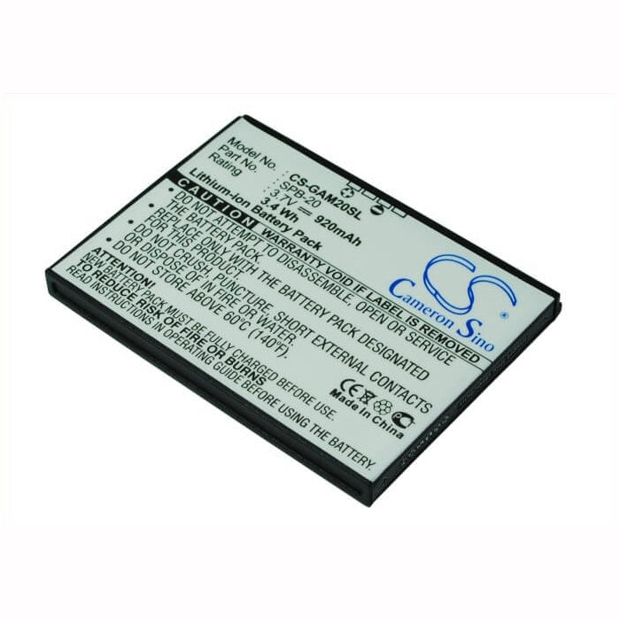 3.7V, 920mAh, Li-ion Battery fits Garmin-asus, Nuvifone M20, Nuvifone M20us, 3.404Wh