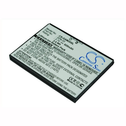 3.7V, 920mAh, Li-ion Battery fits Garmin-asus, Nuvifone M20, Nuvifone M20us, 3.404Wh