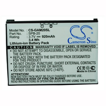 3.7V, 920mAh, Li-ion Battery fits Garmin-asus, Nuvifone M20, Nuvifone M20us, 3.404Wh