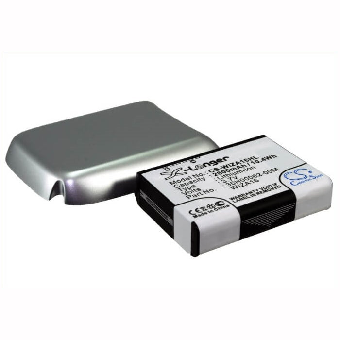 3.7V, 2800mAh, Li-ion Battery fits Htc, Wizard, 10.36Wh