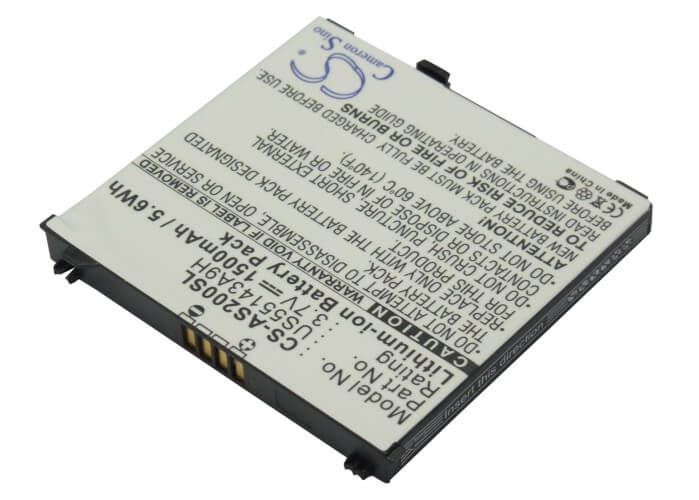 3.7V, 1500mAh, Li-ion Battery fits Acer, F1, Neotouch S200, 5.55Wh