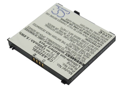 3.7V, 1500mAh, Li-ion Battery fits Acer, F1, Neotouch S200, 5.55Wh