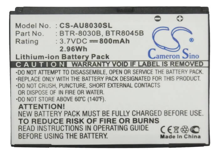 3.7V, 800mAh, Li-ion Battery fits Verizon, Jest Txt8040, Pcd8030, 2.96Wh