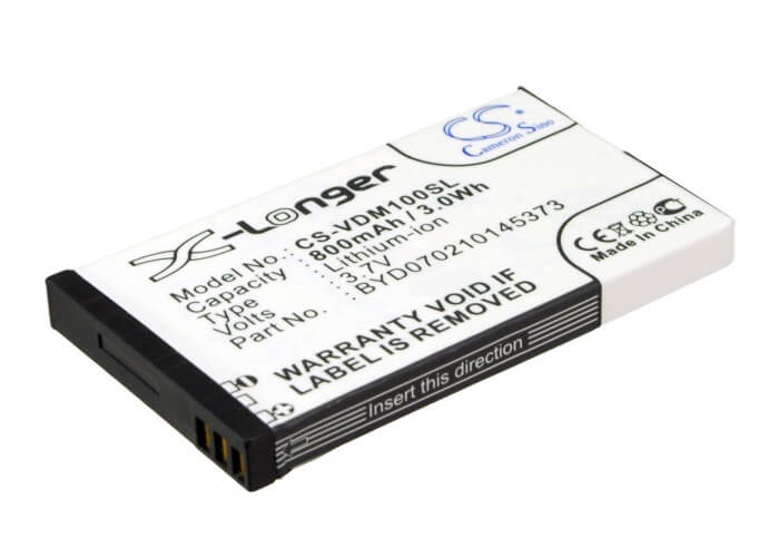 3.7V, 800mAh, Li-ion Battery fits Vodafone, D100, D101, 2.96Wh