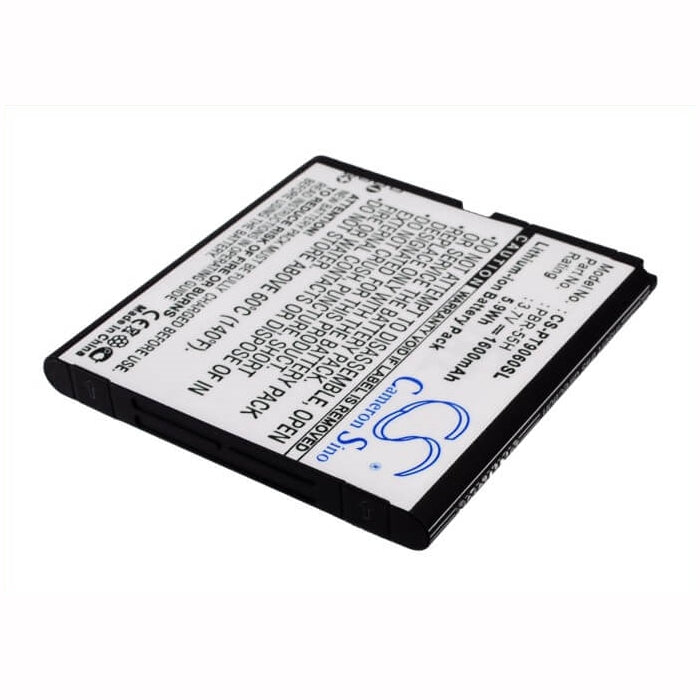 3.7V, 1600mAh, Li-ion Battery fits Pantech, P9060, Pocket, 5.92Wh