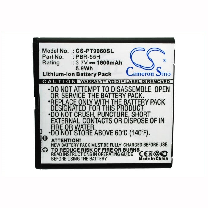 3.7V, 1600mAh, Li-ion Battery fits Pantech, P9060, Pocket, 5.92Wh