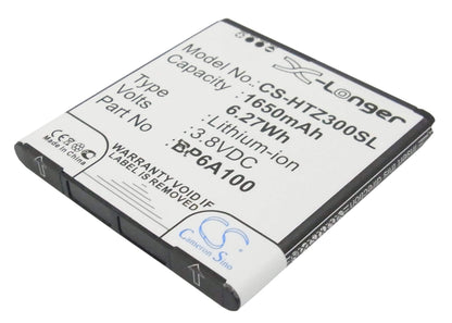 3.8V, 1650mAh, Li-ion Battery fits Htc, 0pa6a100, Desire 300, 6.27Wh