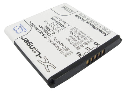 3.7V, 1700mAh, Li-ion Battery fits K-touch, W608, W680, 6.29Wh