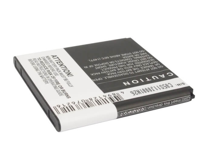 3.7V, 1650mAh, Li-ion Battery fits Alcatel, One Touch 6010, One Touch 6010d, 6.105Wh