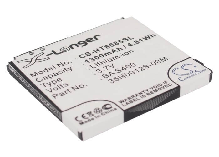 3.7V, 1300mAh, Li-ion Battery fits T-mobile, Hd2, Leo, 4.81Wh