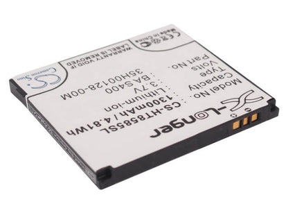3.7V, 1300mAh, Li-ion Battery fits T-mobile, Hd2, Leo, 4.81Wh