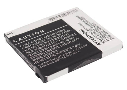 3.7V, 1300mAh, Li-ion Battery fits Dopod, Hd2, T8588, 4.81Wh