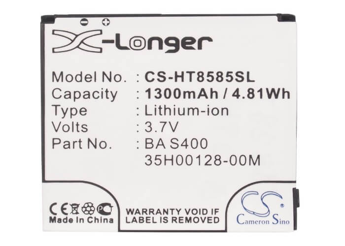 3.7V, 1300mAh, Li-ion Battery fits Dopod, Hd2, T8588, 4.81Wh