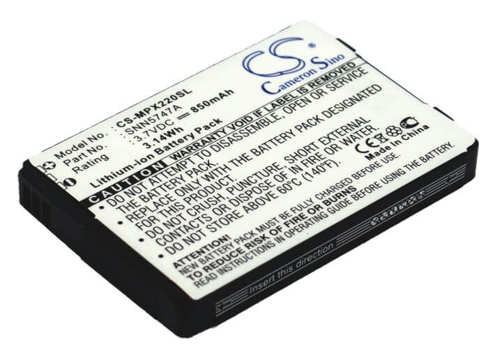 3.7V, 850mAh, Li-ion Battery fits Motorola, Mpx220, 3.145Wh