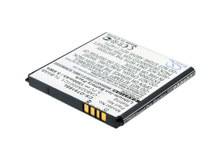 3.7V, 1500mAh, Li-ion Battery fits Tcl, A980, A986, 5.55Wh