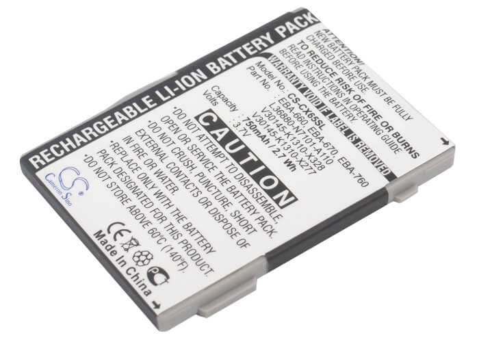 3.7V, 750mAh, Li-ion Battery fits Siemens, A31, A58, 2.775Wh