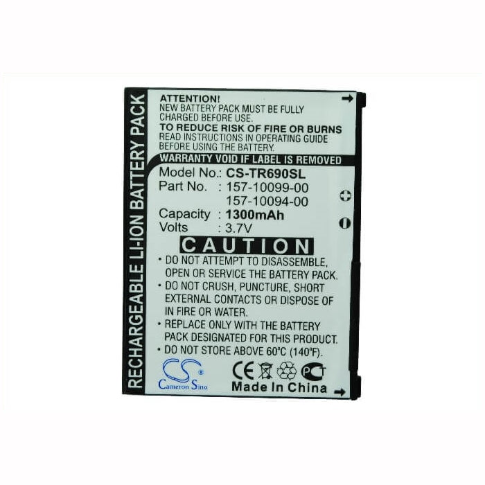 3.7V, 1300mAh, Li-ion Battery fits Palm, Otto, Treo 500, 4.81Wh