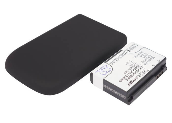 3.7V, 2600mAh, Li-ion Battery fits Blackberry, Blackberry Torch, Torch 9800, 9.62Wh