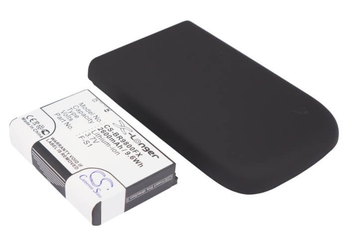 3.7V, 2600mAh, Li-ion Battery fits Blackberry, Blackberry Torch, Torch 9800, 9.62Wh