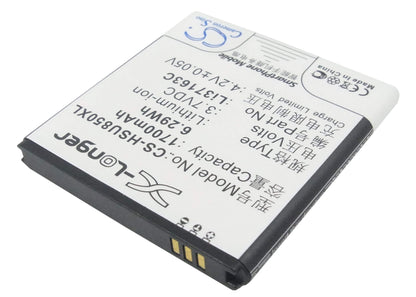 3.7V, 1700mAh, Li-ion Battery fits Hisense, Eg870, Eg876, 6.29Wh