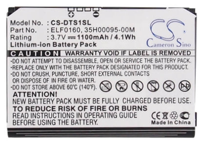 3.7V, 1100mAh, Li-ion Battery fits Ntt Docomo, Docomo Foma Ht1100, 4.07Wh