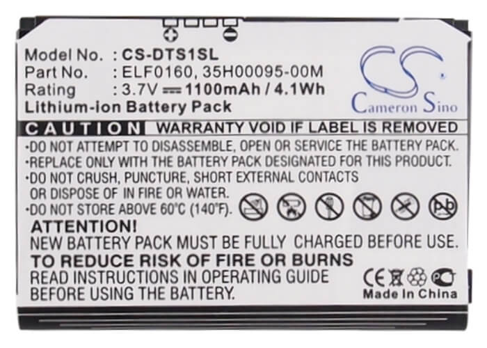 3.7V, 1100mAh, Li-ion Battery fits Vodafone, Vpa Touch, 4.07Wh