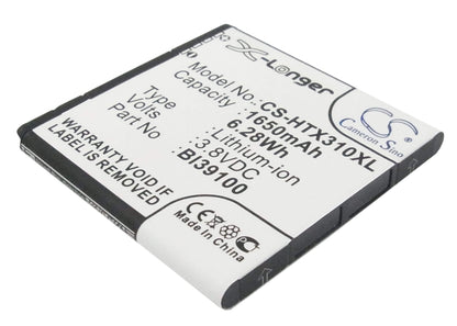 3.8V, 1650mAh, Li-ion Battery fits Htc, Bass, Bunyip, 6.27Wh
