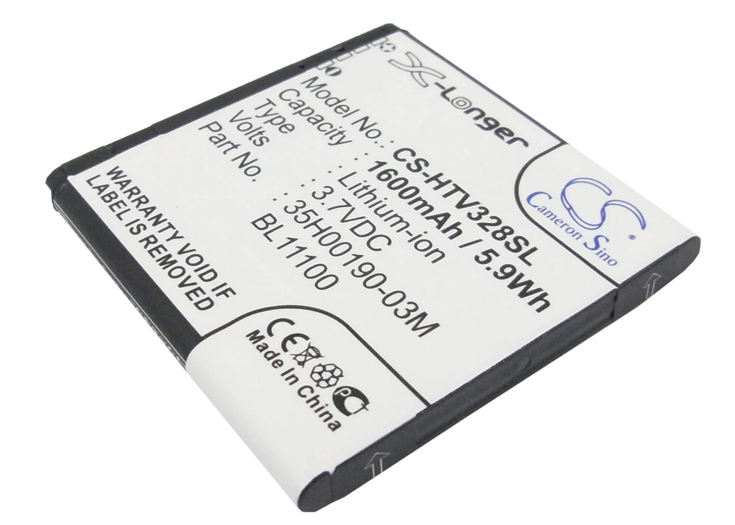 3.7V, 1600mAh, Li-ion Battery fits Htc, Desire Q, Desire U, 5.92Wh