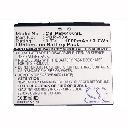 3.7V, 1000mAh, Li-ion Battery fits Pantech, Laser P9050, P9050, 3.7Wh