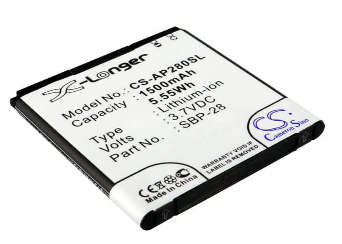 3.7V, 1500mAh, Li-ion Battery fits Asus, A66, Padfone, 5.55Wh