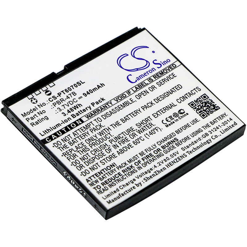 3.7V, 940mAh, Li-ion Battery fits Pantech, P6070, Vybe, 3.478Wh