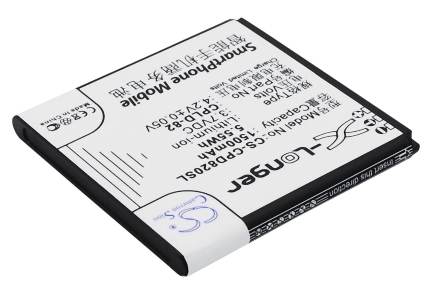 3.7V, 1500mAh, Li-ion Battery fits Coolpad, 8026, 5.55Wh
