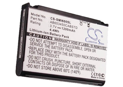3.7V, 1200mAh, Li-ion Battery fits Samsung, Access A827, Ace I325, 4.44Wh