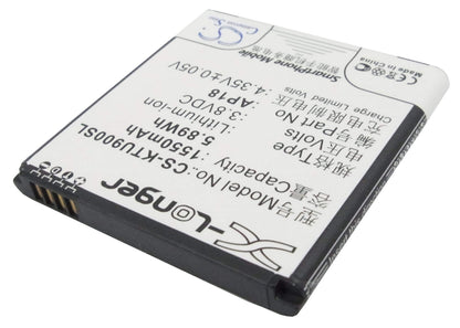 3.8V, 1550mAh, Li-ion Battery fits K-touch, U9, 5.89Wh