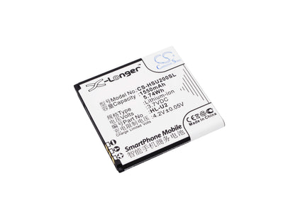 3.7V, 1550mAh, Li-ion Battery fits Hosin, U2, 5.735Wh
