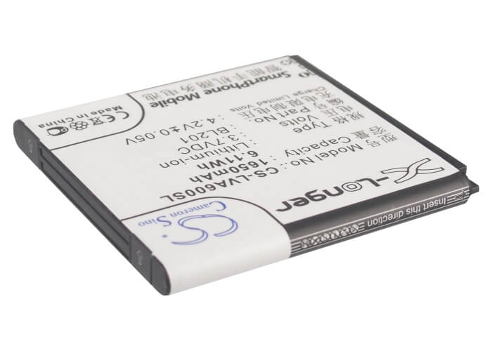 3.7V, 1650mAh, Li-ion Battery fits Lenovo, A60+, 6.105Wh