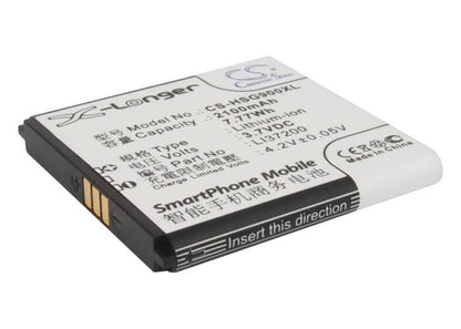 3.7V, 2100mAh, Li-ion Battery fits Hisense, Hs-eg900, 7.77Wh