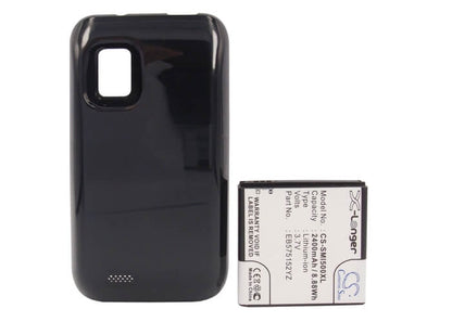 3.7V, 2400mAh, Li-ion Battery fits Samsung, Fascinate, Fascinate I500, 8.88Wh