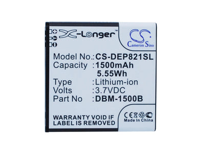 3.7V, 1500mAh, Li-ion Battery fits Doro, 6778, Liberto 820 Mini, 5.55Wh