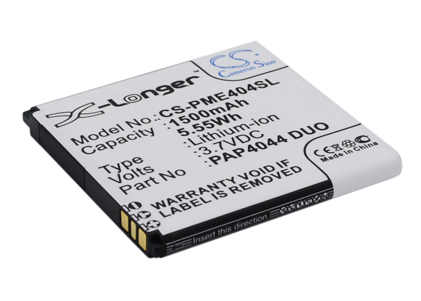 3.7V, 1500mAh, Li-ion Battery fits Prestigio, Multiphone 4044 Duo, 5.55Wh