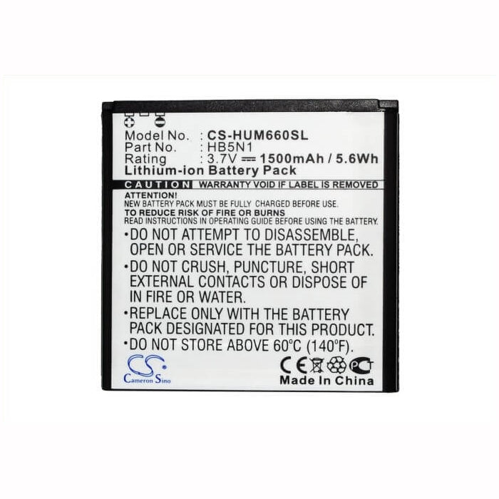 3.7V, 1500mAh, Li-ion Battery fits Metropcs, Hwm931, Hwm931-r, 5.55Wh