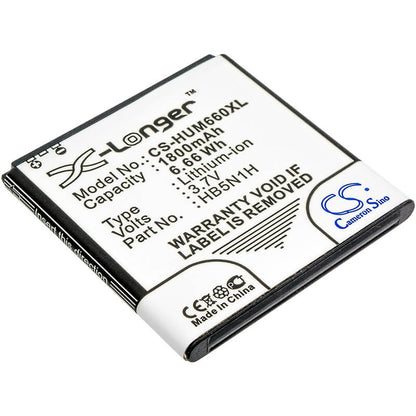 3.7V, 1800mAh, Li-ion Battery fits T-mobile, Mytouch, Mytouch Q, 6.66Wh