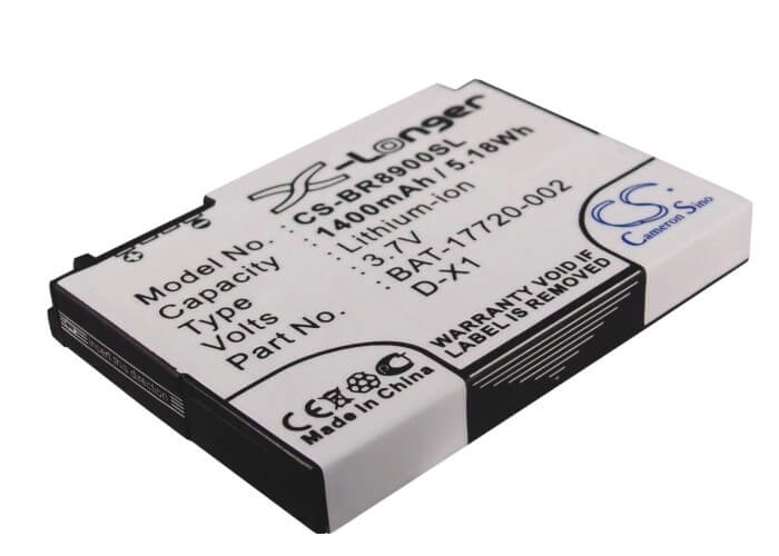 3.7V, 1400mAh, Li-ion Battery fits Blackberry, 8900, 8900 Curve, 5.18Wh