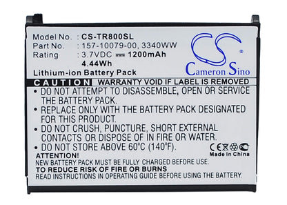 3.7V, 1200mAh, Li-ion Battery fits Palm, Treo 800, Treo 800p, 4.44Wh