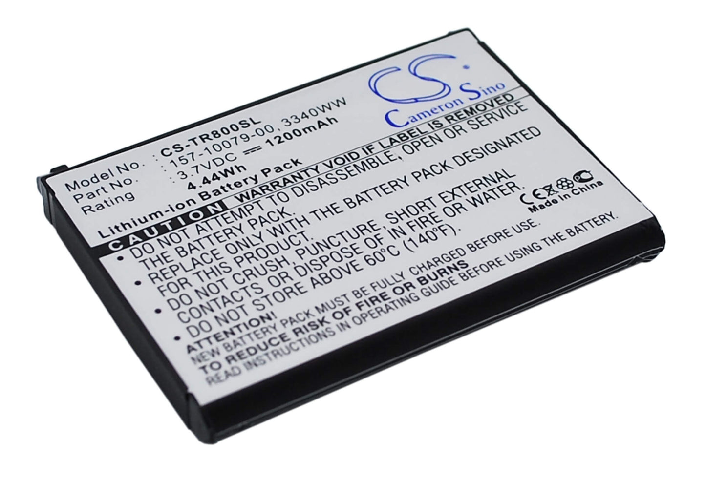 3.7V, 1200mAh, Li-ion Battery fits Palm, Treo 800, Treo 800p, 4.44Wh