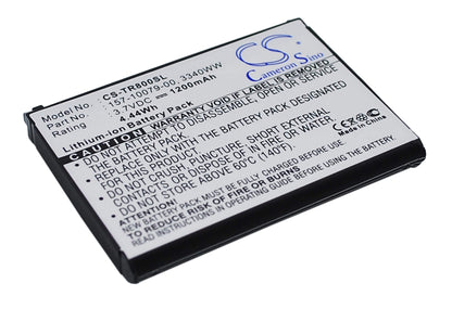 3.7V, 1200mAh, Li-ion Battery fits Palm, Treo 800, Treo 800p, 4.44Wh