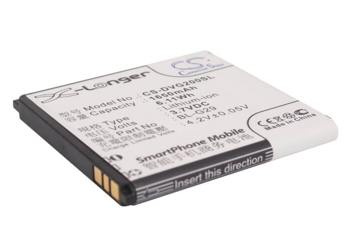 3.7V, 1650mAh, Li-ion Battery fits Doov, D200t, D210t, 6.105Wh