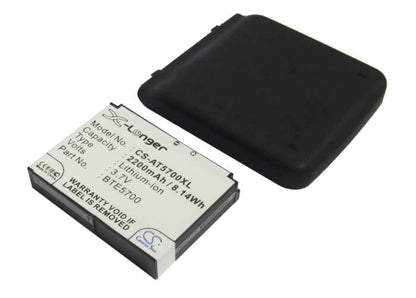 3.7V, 2200mAh, Li-ion Battery fits At&t, Smt5700, Smt-5700, 8.14Wh