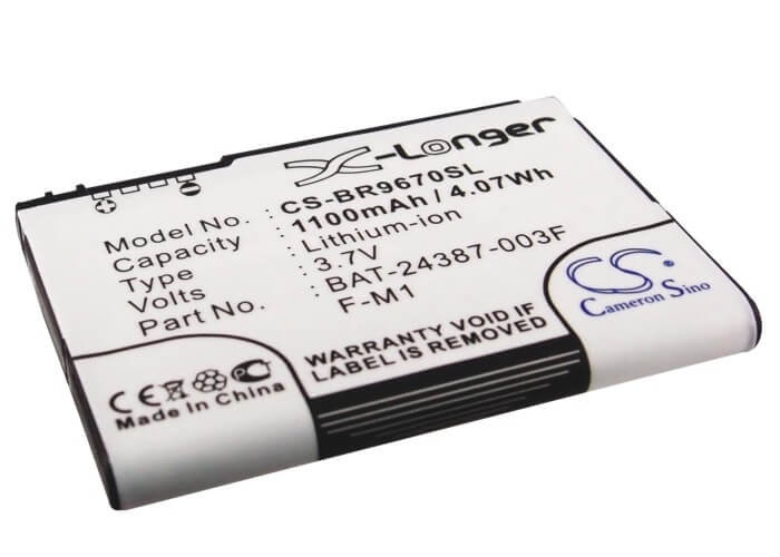 3.7V, 1100mAh, Li-ion Battery fits Blackberry, 9670, Oxford, 4.07Wh
